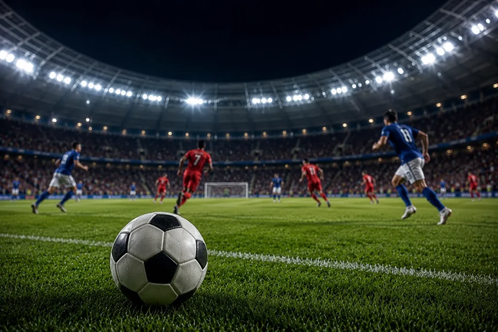world cup ph Soccer action under stadium lights