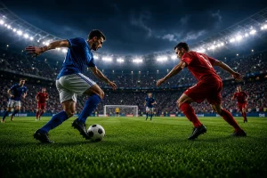 worldcup ph.com Intense soccer clash under stadium lights